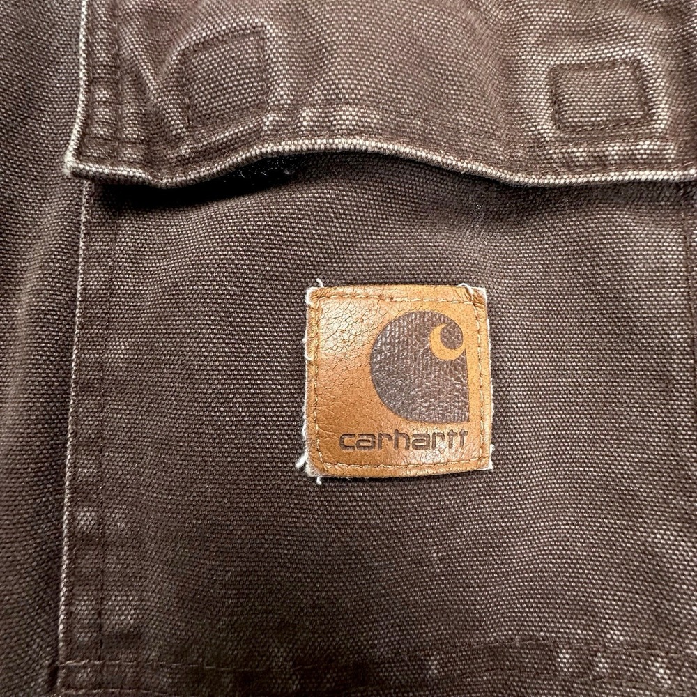 Carhartt C26 DKB Jacket Mens Large Brown Duck Canvas Arctic Quilt Lined Workwear - Picture 6 of 16